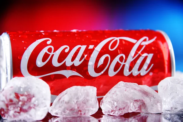 Poznan Pol May 2021 Can Coca Cola Carbonated Soft Drink — 스톡 사진