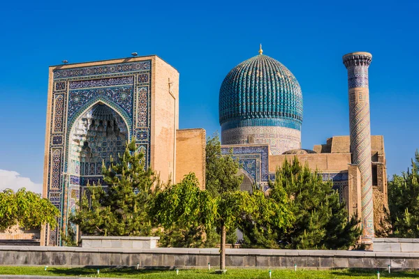 Gur Amir或Guri Amir 国王墓 乌兹别克斯坦撒马尔罕亚洲征服者的陵墓 — 图库照片