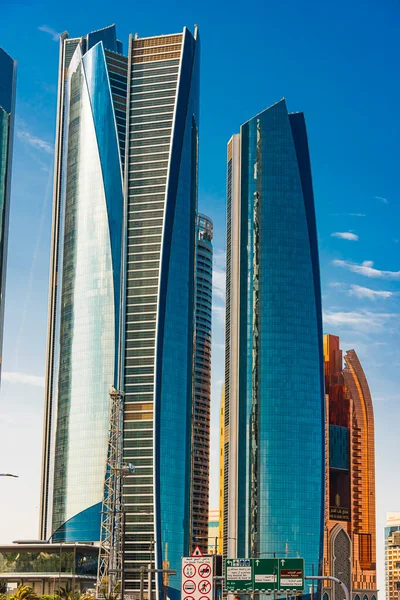 Abu Dhabi Emiratos Árabes Unidos Feb 2019 Etihad Towers Abu —  Fotos de Stock