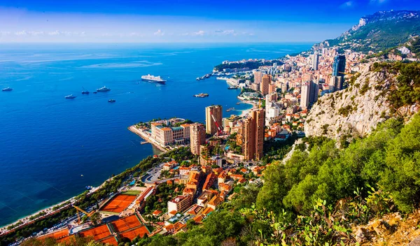 Vista Ciudad Mónaco Riviera Francesa —  Fotos de Stock