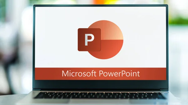 Poznan Pol May 2021 Microsoft Powerpoint Egy Prezentációs Program Logóját — Stock Fotó