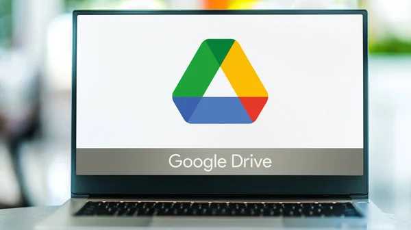 Poznan Pol Mai 2021 Laptop Mit Logo Von Google Drive — Stockfoto