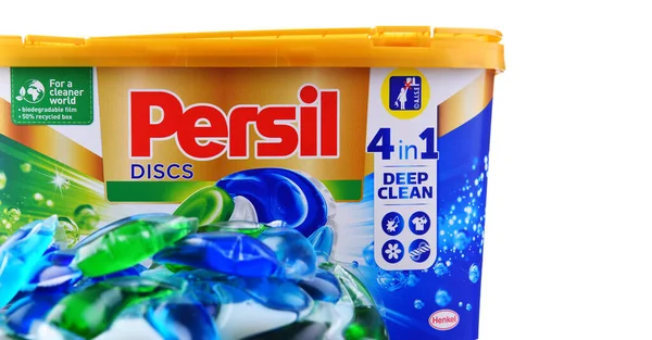 Poznan Pol Jun 2021 Box Persil Capsule Laundry Detergent Product — Stock Photo, Image