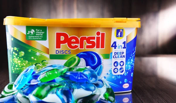 Poznan Pol Jun 2021 Box Persil Capsule Laundry Detergent Product — Stock Photo, Image