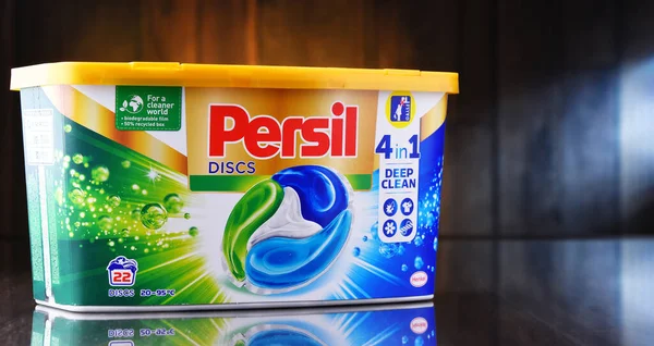 Poznan Pol Jun 2021 Box Persil Capsule Laundry Detergent Product — Stock Photo, Image