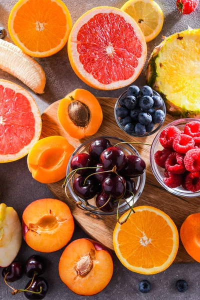 Composizione Con Una Varietà Frutta Fresca Culinaria — Foto Stock