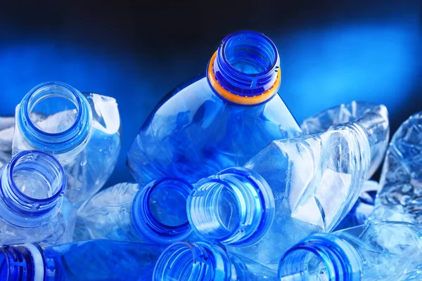 Composition Empty Mineral Water Bottles Plastic Waste — Stock Photo, Image