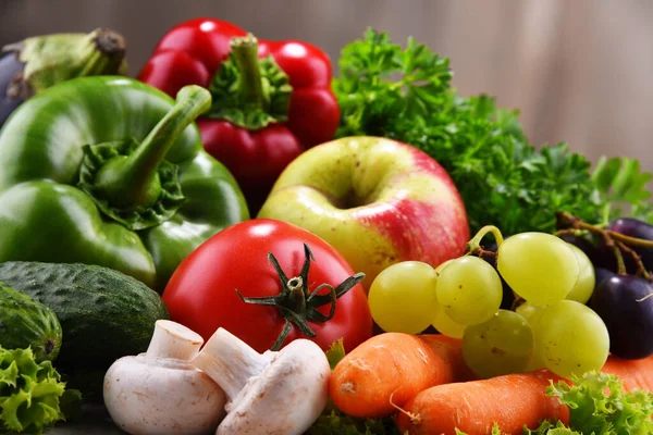 Composition Fresh Organic Vegetables Fruits — Stock Photo, Image