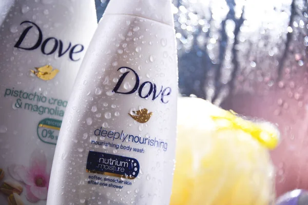 Познан Пол Окт 2020 Контейнеры Продуктом Dove Брендом Уходу Собой — стоковое фото