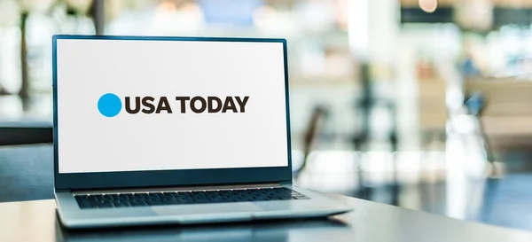 Poznan Pol Jan 2021 Laptop Mit Logo Von Usa Today — Stockfoto