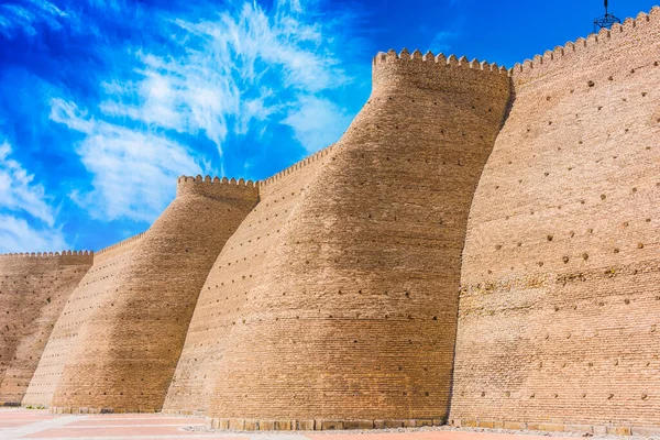 Τείχη Της Κιβωτού Της Μπουχάρα Στο Ουζμπεκιστάν — Φωτογραφία Αρχείου