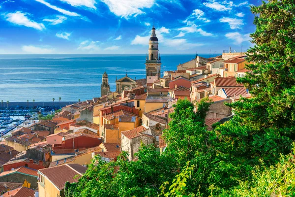 Arquitetura Cidade Velha Menton Riviera Francesa — Fotografia de Stock