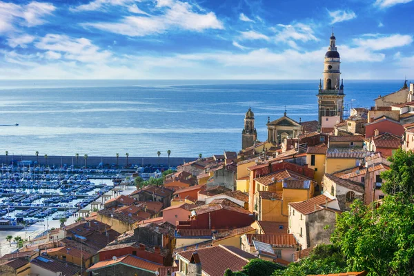 Architettura Della Città Vecchia Mentone Sulla Costa Azzurra — Foto Stock