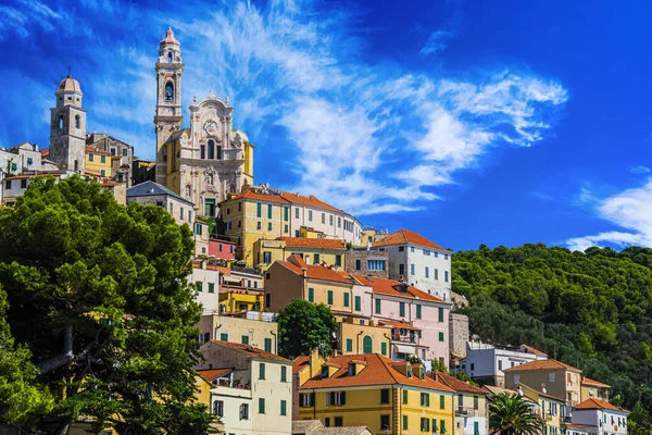 Pueblo Cervo Riviera Italiana Provincia Imperia Liguria Italia —  Fotos de Stock