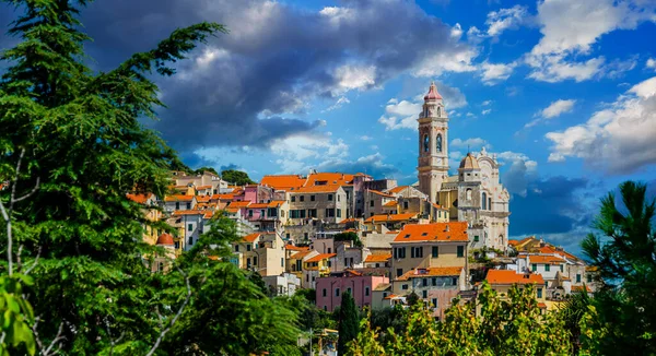 Pueblo Cervo Riviera Italiana Provincia Imperia Liguria Italia — Foto de Stock