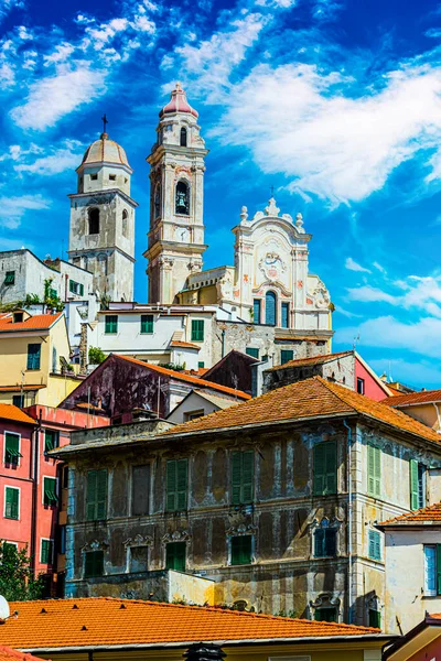 Paese Cervo Sulla Riviera Italiana Provincia Imperia Liguria Italia — Foto Stock