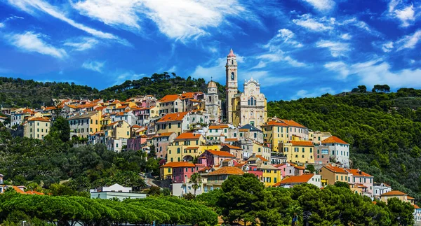 Pueblo Cervo Riviera Italiana Provincia Imperia Liguria Italia —  Fotos de Stock