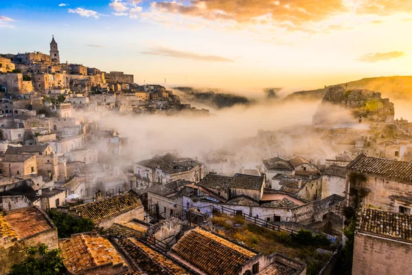 Vista Panorâmica Matera Basilicata Itália — Fotografia de Stock