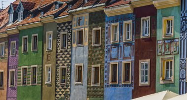 POZNAN, POL - SEP 8, 2021: Poznan Eski Kasabası, Polonya 'nın Wielkopolska ilindeki Mimari