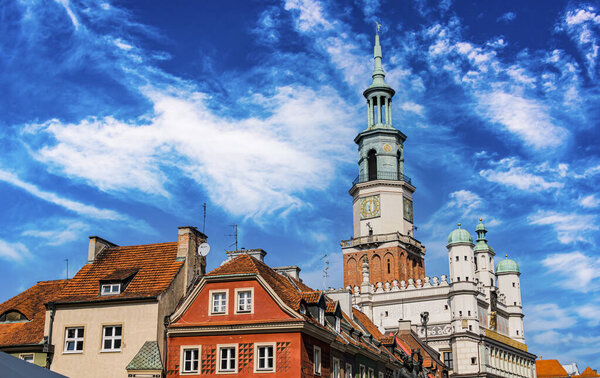 Architecture of Poznan Old Town, in the province of Wielkopolska, Poland
