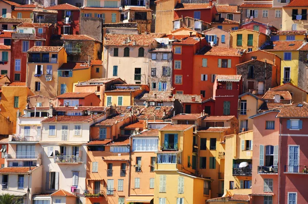 Arquitetura da cidade velha de Menton na Riviera Francesa — Fotografia de Stock