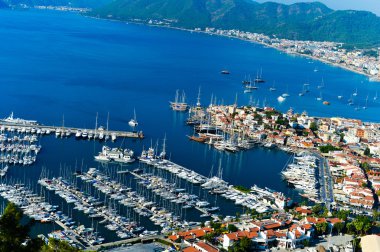 marmaris Limanı manzarasına Türk Rivierası.