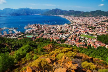 marmaris Limanı manzarasına Türk Rivierası.