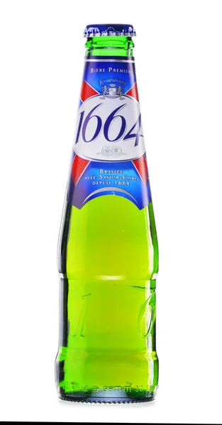 Bottle of Kronenbourg 1664 beer isolated on white — Stock Photo, Image