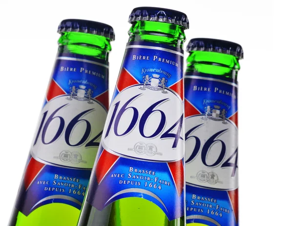 Bottle of Kronenbourg 1664 beer isolated on white — Stock Photo, Image