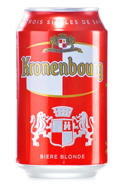 Kan kronenbourg öl isolerad på vit — Stockfoto