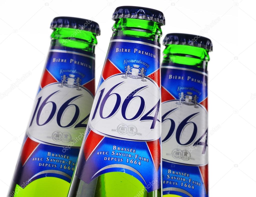 Kronenbourg 1664, a pale lager is the main brand of Kronenbourg Brewery owned by the Carlsberg Group