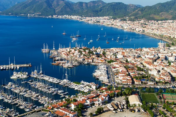 View of Marmaris harbor on Turkish Riviera. — Stock Photo, Image