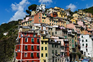 geleneksel Akdeniz mimarisi Riomaggiore, İtalya