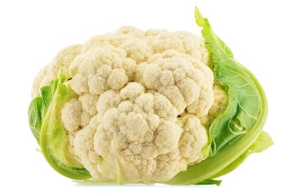 Fresh organic cauliflower isolated on white — Stock Photo, Image