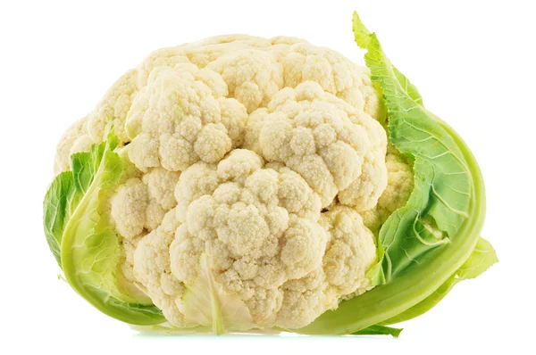 Fresh organic cauliflower isolated on white — Stock Photo, Image