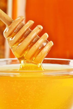 Bal ve sopa yemek ile kompozisyon