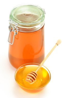 Bal ve sopa yemek ile kompozisyon