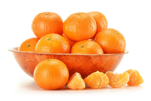 Tangerine elszigetelt fehér kompozíció — Stock Fotó