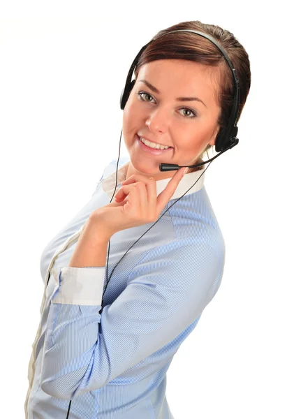 Call center operator. Customer support. Help desk. — Stock Photo, Image