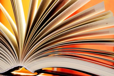 Kütüphanede ciltli kitaplar ile kompozisyon