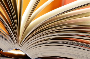 Kütüphanede ciltli kitaplar ile kompozisyon