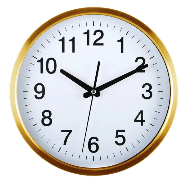 Nástěnné hodiny izolované na bílém. 10: 10. — Stock fotografie