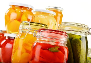 Kavanoz turşu sebze, meyve kompostolar ve izole sıkışmaları 