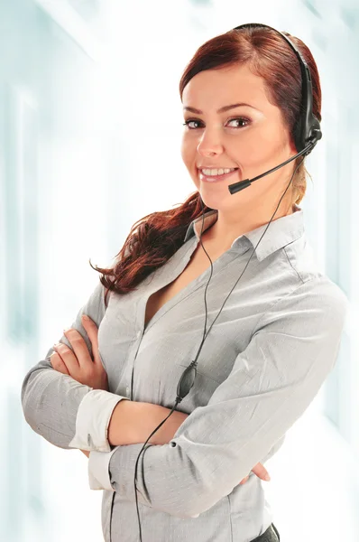 Opérateur de centre d'appels. Service clientèle. Service d'assistance . — Photo