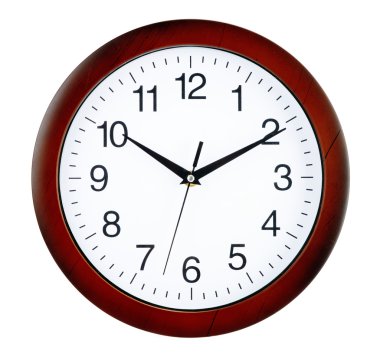duvar saati üzerinde beyaz izole. 10: 10