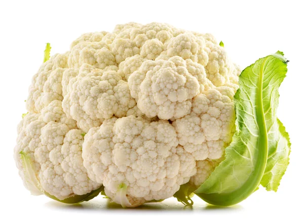 Fresh organic cauliflower isolated on white — Stock Photo, Image