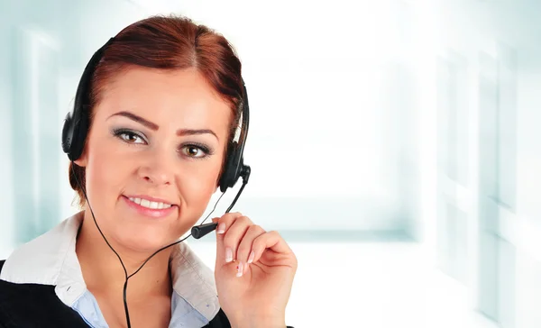 Telefonista. Apoio ao cliente. Serviço de Ajuda — Fotografia de Stock