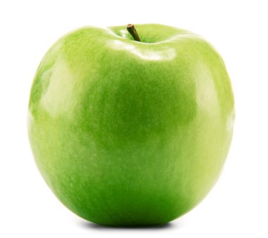 yeşil elma beyaz üzerine izole