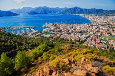 marmaris Limanı manzarasına Türk Rivierası.