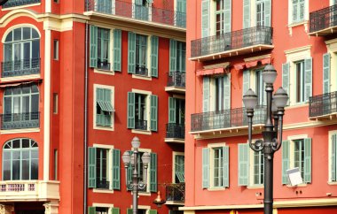 eski şehir mimarisi üzerinde güzel, Fransız Rivierası